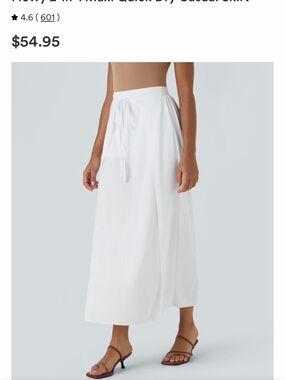 HALARA White Maxi Skirt Sz Med